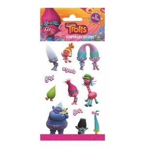 Trolls Temporary Tattoos - 20 x 10 cm (10 pcs)