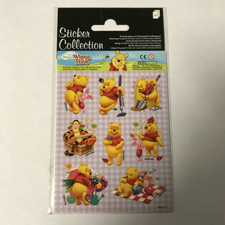 STICKERVEL: DISNEY WINNIE THE POOH, Dim. 16 x 9 cm. (10pcs)