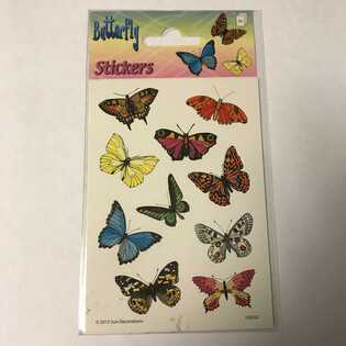 STICKER SHEET: BUTTERFLIES, Dim. 16 x 9 cm (10 pcs)