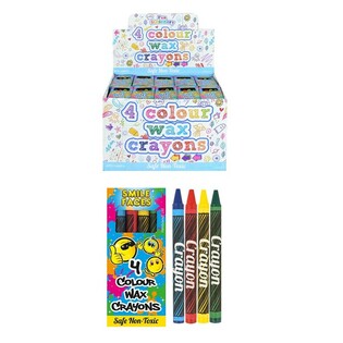 SMILEY 4 PIECE WASHING Crayon SETS IN DISPLAY (120 pcs.)