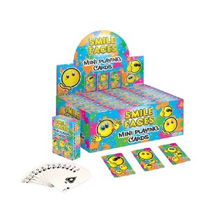MINI PLAYING CARDS - MODEL: SMILEY IN DISPLAY (24 pcs.)