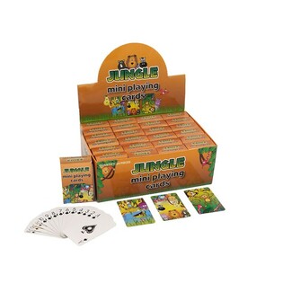 MINI PLAYING CARDS - MODEL: JUNGLE IN DISPLAY (24 pcs.)