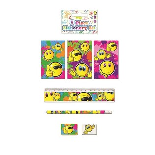 5-Piece Smiley Stationery Set (24 pcs)
