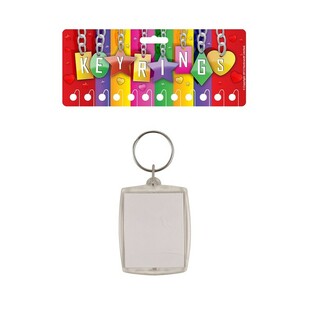 Blank Photo Keychain for 3.5 x 4.5 cm Photo (12 pcs)