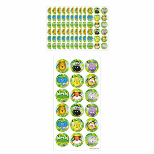 FUN STICKERS &ndash; JUNGLE 18 STICKERS PER SHEET (10 pcs)