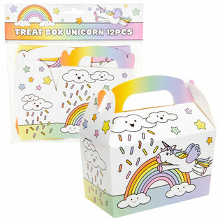 Unicorn Treat Boxes / Party Favor Boxes 12x12.5x6 cm (12 pcs)