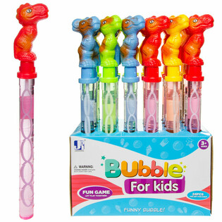 Large Dinosaur Bubble Wand 38 cm in Display (24 pcs)
