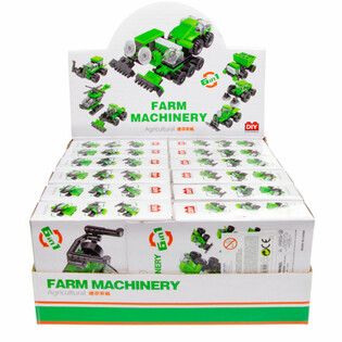 BRICKS BUILDING BLOCKS - FARM VEHICLES (12 Pcs)