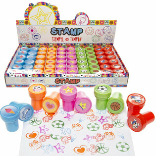Assorted Stamps in Counter Display (60 Pcs) - Wholesale Toys