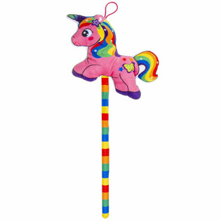Plush Unicorn on Stick - Mixed Colors (12 pcs)