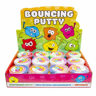 BOUNCING PUTTY - SMILEY IN DISPLAY (12 pcs)