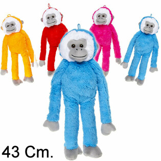 Large Plush Monkey, 43 cm - Mixed Colors (12 pcs)