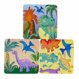 Mixed Dinosaur Puzzles - 14x14 cm (50 pcs)