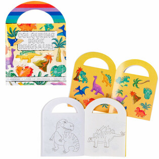 Dinosaur Coloring Books with Stickers (48 Pcs)