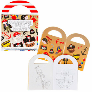 Mini Pirate Coloring Books with Stickers