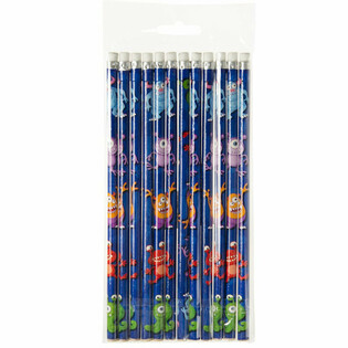 Monster Pencils with Eraser (12 pcs)