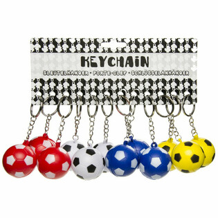 Foam Football Keyrings - Mixed Colors (48 pcs)
