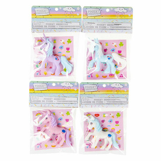 Unicorn Figurine with Sticker Sheet (48 pcs)