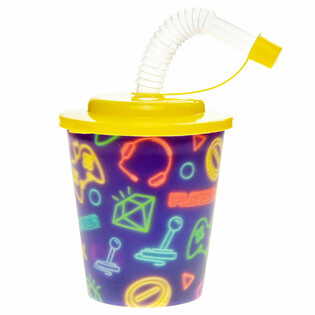 Gamer Drink Cup / Ice Cream Cup with Straw (12 pcs.)