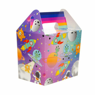Space Theme Menu Box / Treat Box 14x10x17 cm (12 pcs)