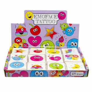 FUN TATTOOS - SMILEY - 48 Packs Display