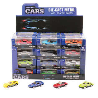 Mixed Sports Cars, Scale 1:72 in Display (48 pcs)