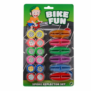 BIKE FUN - 18-Piece Bicycle Spoke Reflector Set on Card (1 pc.)