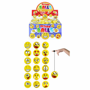 Smiley Return Foam Balls Counter Display (24 pcs)