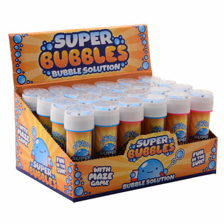 AQUA FUN - SOAP BUBBLES, 60ML WITH MAZE GAME IN DISPLAY (24 pcs)