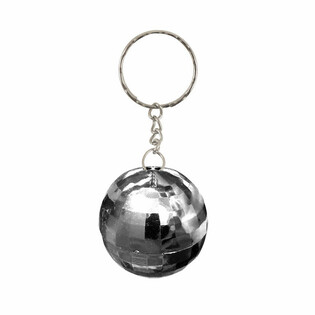 Silver Disco Ball Keychains (12-Pack)