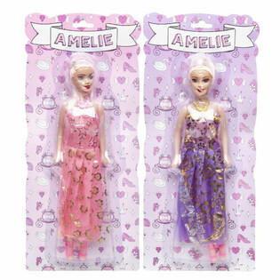 Amelie Doll on Card - Mix Colors (12 pcs)