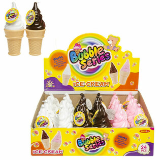Large Ice Cream Bubble Blowers in Display (24 pcs)