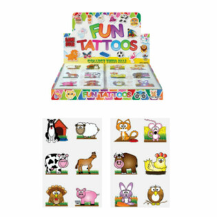 Fun Tattoos - Farm Animals (96 Sheets)