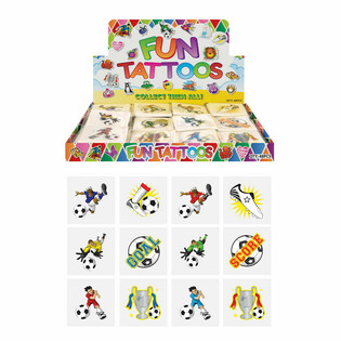 FUN TATTOOS - Football Theme Display (48 Packs of 12)