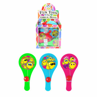Smiley Paddle Bat Game - Display (96 pcs.)