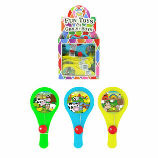Farm Animal Paddle Ball Game - Display (96 pcs)