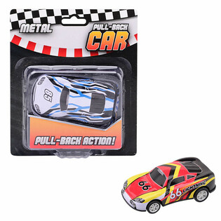 Large Pull Back Sports Cars on Card