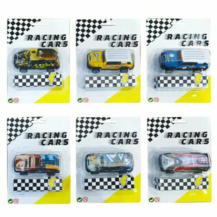 Pull Back Metal Cars on Card (12 Pcs)
