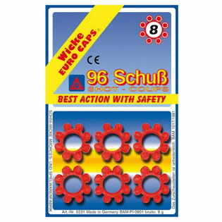 WICKE - 12 Rolls 8-Shot Cap Rings for Toy Revolvers