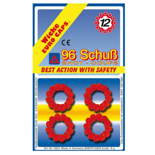 WICKE - 8 Rolls of 12-Shot Cap Rings for Cap Guns