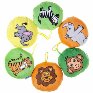 Plush Jungle Animals - Diameter: 10 cm (48 pcs)