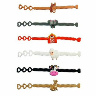 Farm Animal Silicone Kids Bracelets (12 pcs)