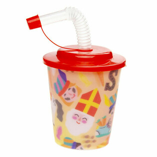 DRINKING CUP - ICE CUP WITH STRAW - SAINT NICHOLAS (12 pcs.)