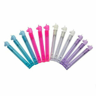 COLORED UNICORN BUBBLE STICKS (1 Pack of 12)