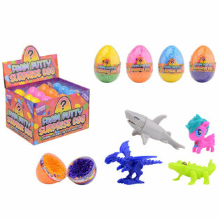 FOAM PUTTY SURPRISE EGG - WITH SURPRISE TOY IN DISPLAY (24 pcs)