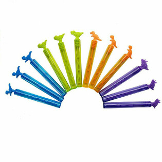 COLORED DINOSAUR BUBBLE RODS (1 Pack of 12)