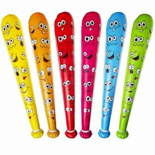 Large Smiley Inflatable Bat - 85cm