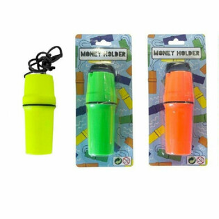 Money Tube on Card - Mixed Colors (12 pcs)