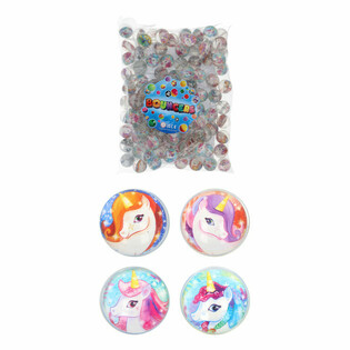 Unicorn Bouncy Balls Mix &Oslash;3.3 cm (100 pcs)