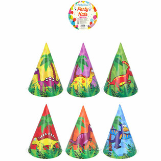 DINOSAUR PARTY HATS MIX (120 PCS)